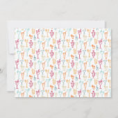 Leuke Hand getrokken Cocktail Foto Vrijgezellenfee Kaart (Achterkant)