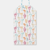 Leuke Hand getrokken Cocktail Pattern Vrijgezellen Cadeaulabel (Achterkant)