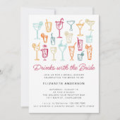 Leuke Hand getrokken Cocktail Vrijgezellenfeest Pa Kaart (Voorkant)