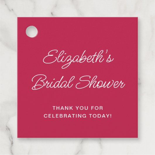 Leuke Hand getrokken cocktailpatroon roze Vrijgeze Bedankjes Labels (Voorkant)