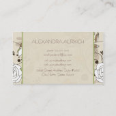 Leuke Hand getrokken kinderen stijl bloemen & voge Visitekaartje (Achterkant)