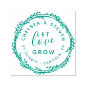 Leuke Hand getrokken Laat Liefde Grow Bruiloft Aan Zelfinktende Stempel (Design)