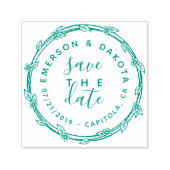 Leuke Hand getrokken Save De Datum Bruiloft Aankon Zelfinktende Stempel (Design)