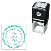 Leuke Hand getrokken Save De Datum Bruiloft Aankon Zelfinktende Stempel (In situ)