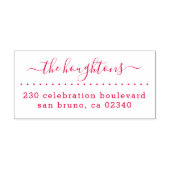 Leuke handgeschreven familienaam Modern retour adr Zelfinktende Stempel (Design)