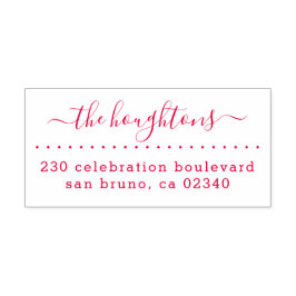 Leuke handgeschreven familienaam Modern retour adr Zelfinktende Stempel