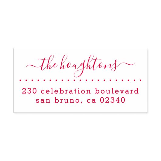 Leuke handgeschreven familienaam Modern retour adr Zelfinktende Stempel (Design)