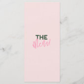 Leuke handgeschreven kleurrijke pastel zomer bruil menu (Achterkant)