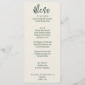 Leuke handgeschreven kleurrijke pastel zomer bruil menu (Voorkant)