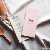 Leuke handgeschreven kleurrijke pastel zomer bruil menu