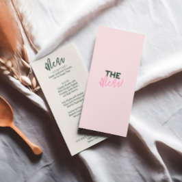 Leuke handgeschreven kleurrijke pastel zomer bruil menu