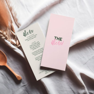 Leuke handgeschreven kleurrijke pastel zomer bruil menu