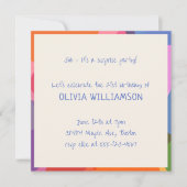 Leuke Handgeschreven Kleurrijke Verrassingsfeest V Kaart (Voorkant)