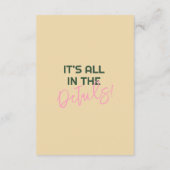 Leuke handgeschreven pastel unieke bruiloft detail informatiekaartje (Achterkant)