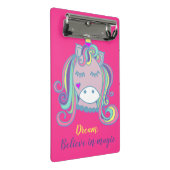Leuke handgetekende eenhoorn mini klembord (Schuin)
