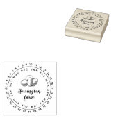 Leuke  handgetekende eieren rond familie Boerderij Rubberstempel (Gestempeld)