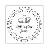 Leuke  handgetekende eieren rond familie Boerderij Rubberstempel (Afrduk)