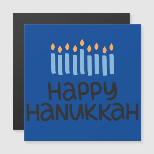 Leuke Hanukkah Menorah Magnetisch Wenskaart (Voorkant / Achterkant)