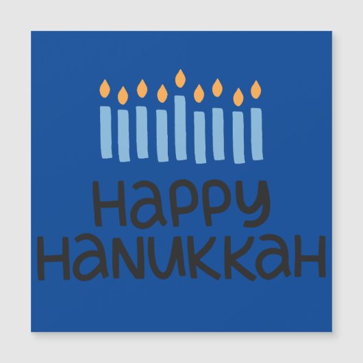 Leuke Hanukkah Menorah Magnetisch Wenskaart (Voorkant)