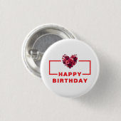 Leuke Happy Birthday Button – ideaal voor feesten (Voorkant /achterkant)