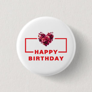 Leuke Happy Birthday Button – ideaal voor feesten