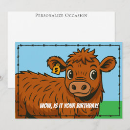 Leuke Happy Birthday Cartoon Country Ranch Boerder Feestdagenkaart