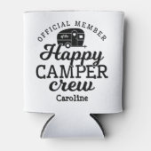 Leuke Happy Camper Crew Member Camping Blikjeskoeler (Voorkant)