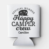Leuke Happy Camper Crew Member Camping Blikjeskoeler (Achterkant)