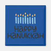 Leuke Happy Chanoeka Square Magnet (Voorkant)