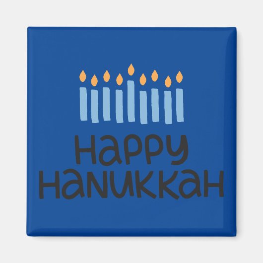 Leuke Happy Chanoeka Square Magnet (Voorkant)