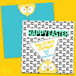 Leuke "Happy Easter, jij gekke kip" | Easter Feestdagenkaart