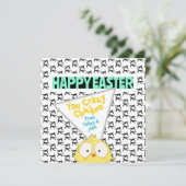 Leuke "Happy Easter, jij gekke kip" | Easter Feestdagenkaart (Staand voorkant)