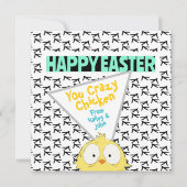 Leuke "Happy Easter, jij gekke kip" | Easter Feestdagenkaart (Voorkant)