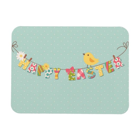 Leuke Happy Easter Kaart Magneet (Horizontaal)
