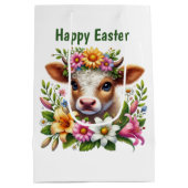 Leuke Happy Easter koe aanpasbaar Medium Cadeauzakje (Achterkant)
