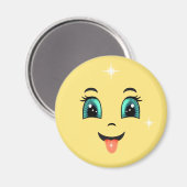 Leuke Happy Face Emoji Magneet (Voorkant / Achterkant)