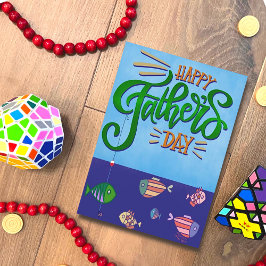 Leuke Happy Father’s Day Fish Inspirivity Kaart
