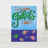 Leuke Happy Father’s Day Fish Inspirivity Kaart (Voorkant)