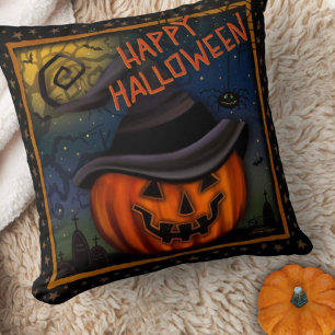 Leuke Happy Halloween Jack-o'-lantaarn Kussen