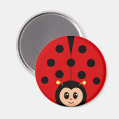 Leuke Happy Lady Bug Cartoon Magneet (Voorkant / Achterkant)