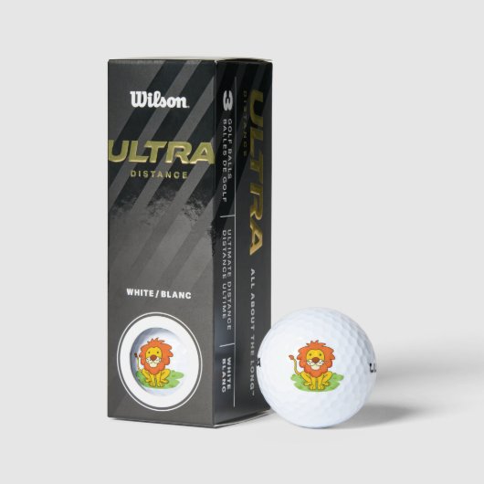Leuke Happy Lion golfbal Golfballen (Verpakking)