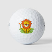 Leuke Happy Lion golfbal Golfballen (Voorkant)