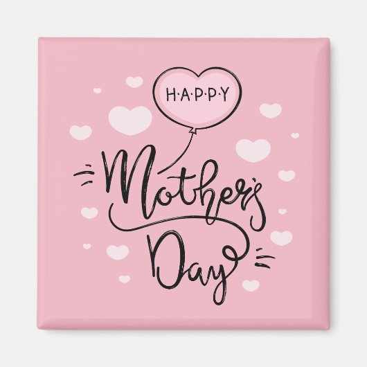 Leuke Happy Moederdag Calligrafie | Magneet (Voorkant)