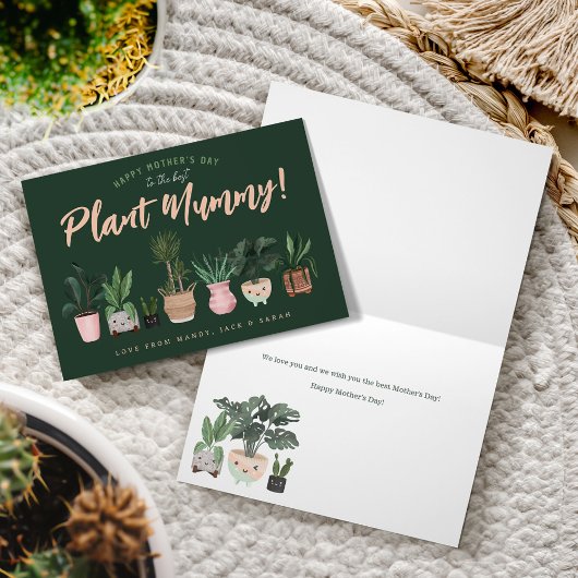 Leuke Happy Moederdag naar het beste Plant Mummy Kaart