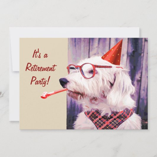 Leuke Happy Schattige Dog Celebrating Party Pet Kaart (Voorkant)