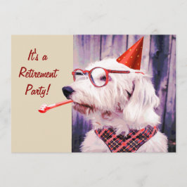 Leuke Happy Schattige Dog Celebrating Party Pet Kaart