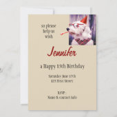 Leuke Happy Schattige Dog Celebrating Party Pet Kaart (Achterkant)