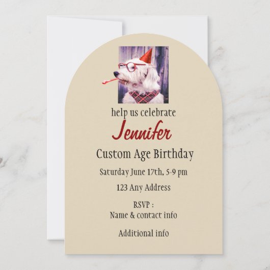 Leuke Happy Schattige Dog Verjaardagsfeest Pet Bri Kaart (Achterkant)