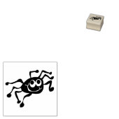 Leuke Happy Spider 1 Inch Ink Stamp Rubberstempel (Gestempeld)