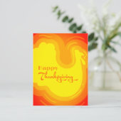 Leuke Happy Thanksgiving met Turkije Vorm Feestdagenkaart (Staand voorkant)